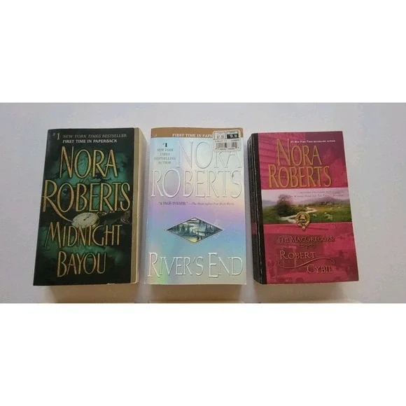 Nora Roberts Book Lot 6 Paperback Books Groom's,‎ Bride's, Rivers End, Mixed Lot - Picture 2 of 6